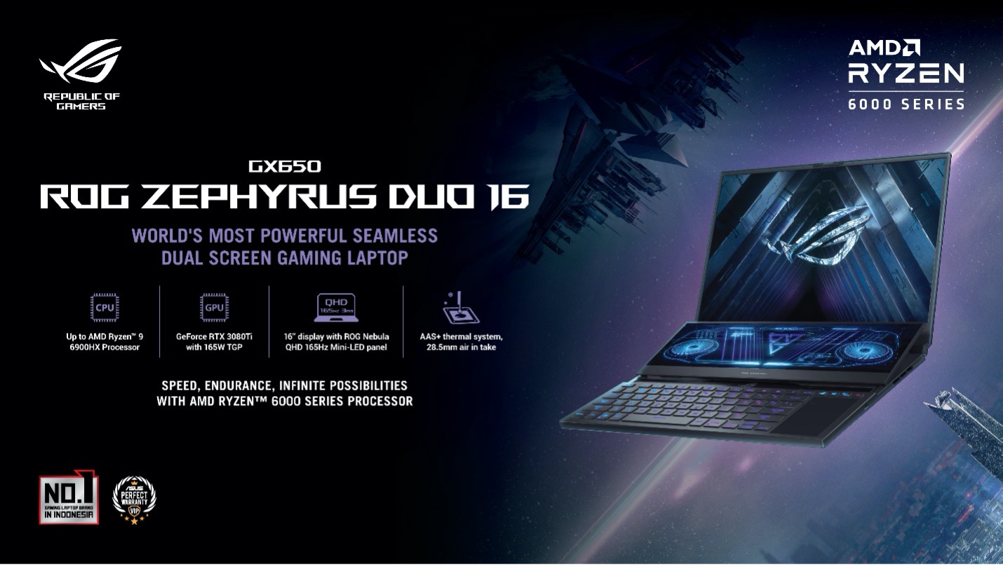 ASUS ROG Hadirkan Jajaran Laptop Gaming Bertenaga Prosesor AMD Ryzen™ 6000 Series Pertama di Indonesia - Bountie